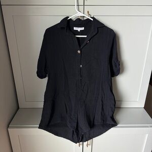 Maurie & Eve Australia black gauzey short romper